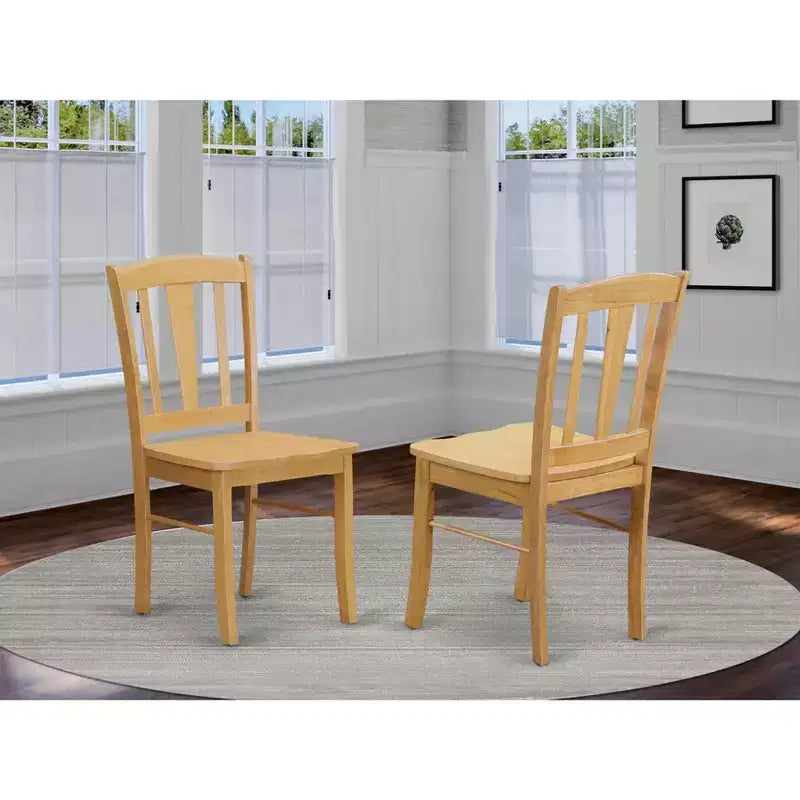 Chaises de salle à manger Dublin, dossier à lattes, assise en bois, pour cuisine et salle à manger