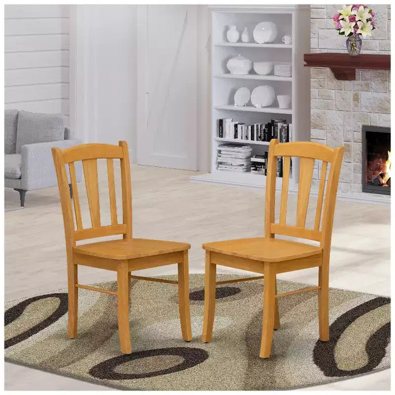 Chaises de salle à manger Dublin, dossier à lattes, assise en bois, pour cuisine et salle à manger
