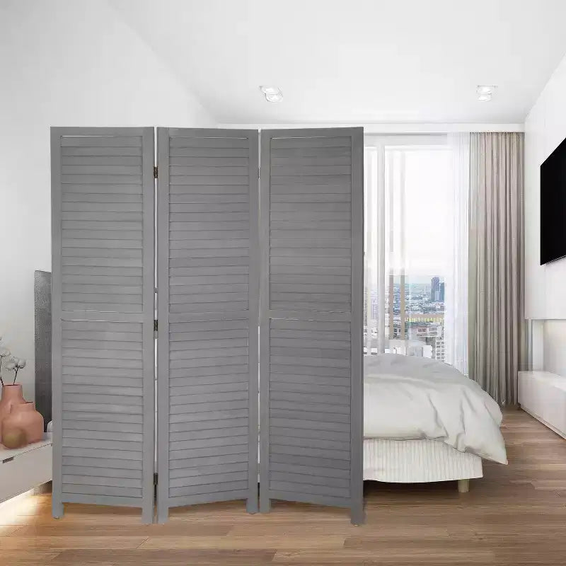 Paravent pliant en bois à 3/4/6 panneaux de 1,75 m de haut, séparateur de pièce d'intimité, Blanc