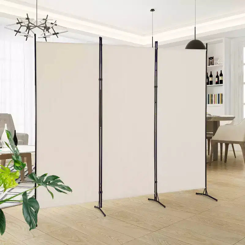 Séparateur de pièce de 1,80 m, paravent pliable à 3 panneaux avec connecteur en plastique renforcé