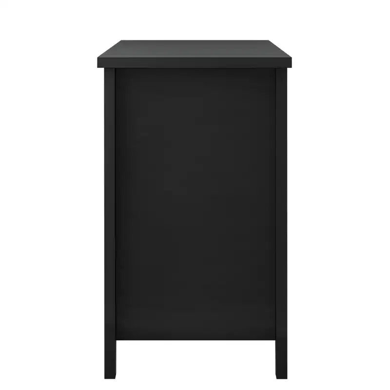Commode en bois de bouleau bleu gris Bowen avec poignée coquille