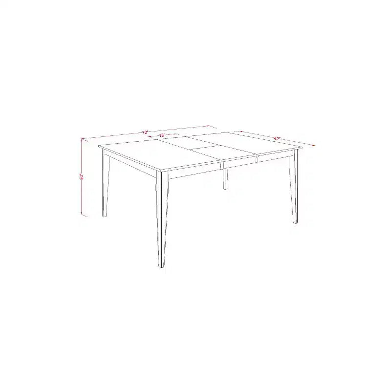 Table de salle à manger rectangulaire moderne avec rallonge papillon, coloris cannelle espresso