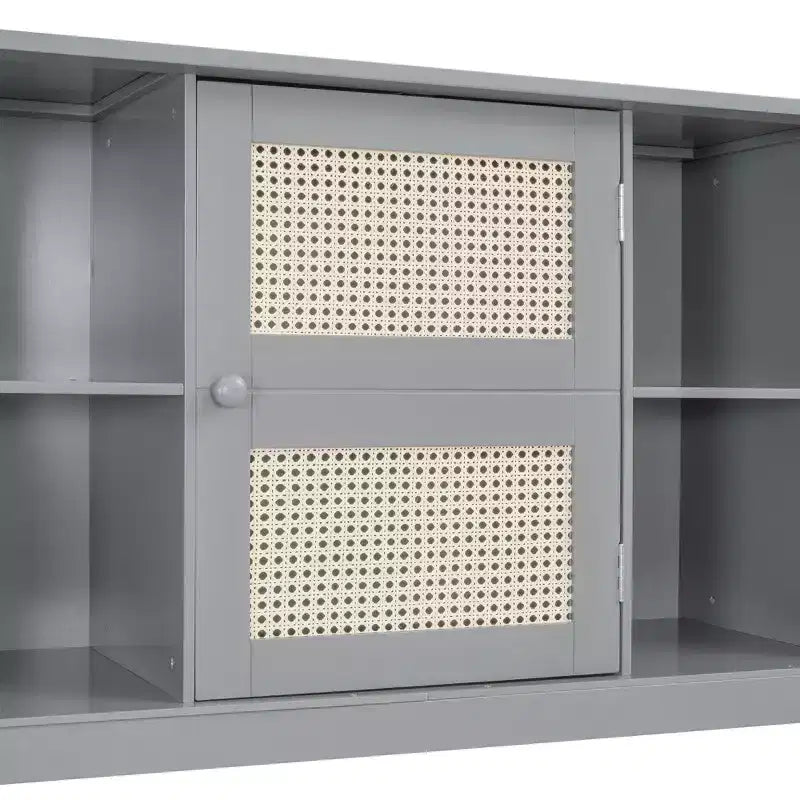 Lit de repos en bois double/complet avec lit gigogne, armoire de rangement intégrée et étagères, cadre de lit multifonctionnel pour enfants et invités, blanc/gris