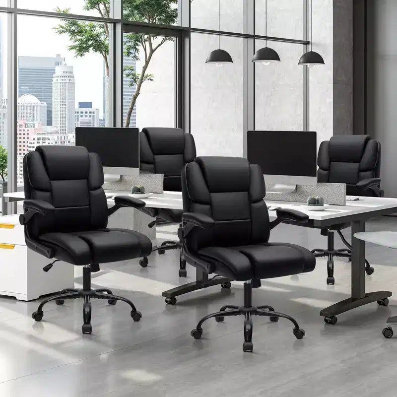 Fauteuil de bureau inclinable Ergonomique avec accoudoirs relevables, siège à ressorts ensachés, inclinaison et rangement dissimulé