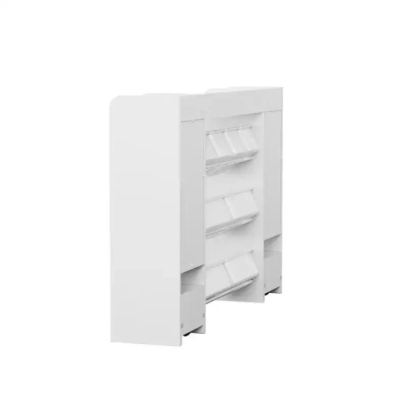 Étagère à Livres 4-en-1 pour Enfants avec Bacs de Rangement et Tiroirs Roulants Organisateur de Jouets Montessori pour Salle de Jeux et Chambre